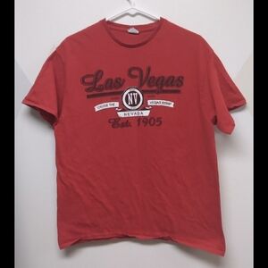 red Las Vegas short sleeve t-shirt size L